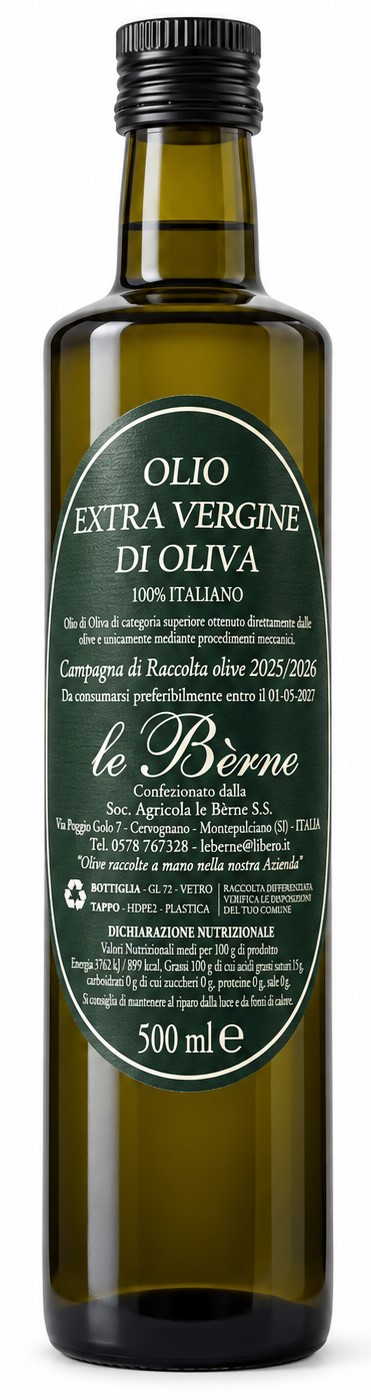 Extra panenský olivový olej z Toskánska Le Berne, 0,5 l